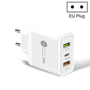 45W PD3.0 + 2 x QC3.0 USB Multi Port Quick Charger, EU Plug(White)