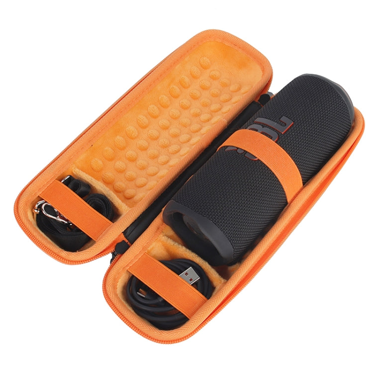 For JBL Flip 6 Portable Storage Box Case(Black Orange)