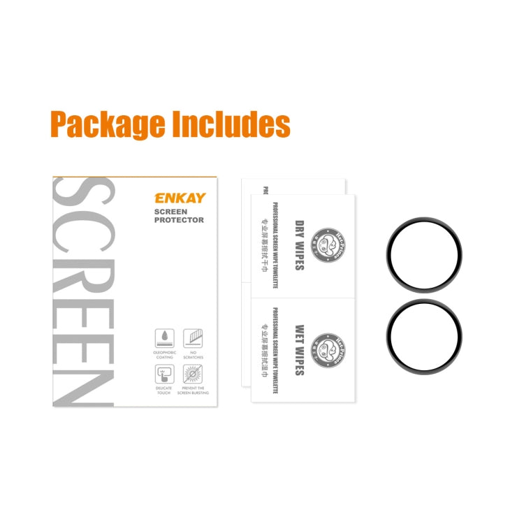 2 PCS For Samsung Galaxy Watch5 44mm ENKAY 3D Full Coverage PC + PMMA HD Screen Protector Film - Screen Protector by ENKAY | Online Shopping South Africa | PMC TechLife | Buy Now Pay Later Mobicred