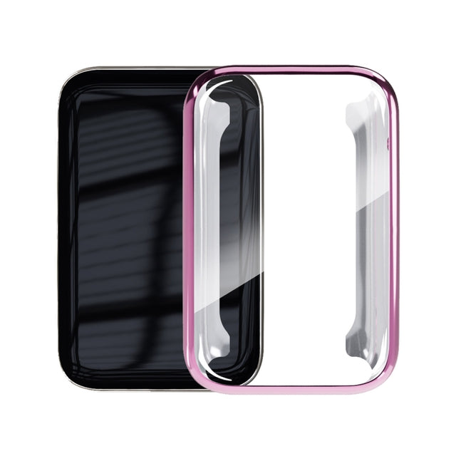 For Xiaomi Mi Band 7 Pro ENKAY Hat-Prince Full Coverage Electroplated TPU Screen Protection Case(Pink) - Watch Cases by ENKAY