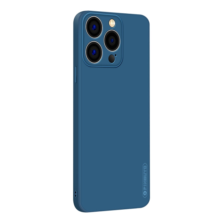 For iPhone 14 Pro PINWUYO Sense Series Liquid Silicone TPU Phone Case(Blue) - iPhone 14 Pro Cases by PINWUYO | Online Shopping South Africa | PMC TechLife | Buy Now Pay Later Mobicred