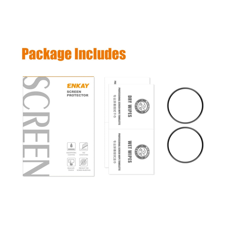 2 PCS For Xiaomi Watch S1 Pro ENKAY 3D Full Coverage Screen Protector Film - Screen Protector by ENKAY | Online Shopping South Africa | PMC Jewellery | Buy Now Pay Later Mobicred