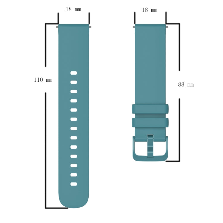 Compatible with Garmin Vivoactive 4S 18mm Solid Color Soft Silicone Watch Band(White) - Watch Bands by PMC Jewellery | Online Shopping South Africa | PMC Jewellery | Buy Now Pay Later Mobicred
