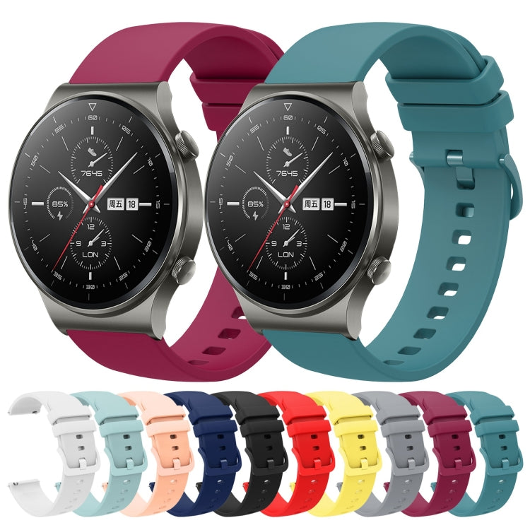 For Huawei GT2 Pro 22mm Solid Color Soft Silicone Watch Band(Black) - Watch Bands by PMC TechLife | Online Shopping South Africa | PMC TechLife | Buy Now Pay Later Mobicred
