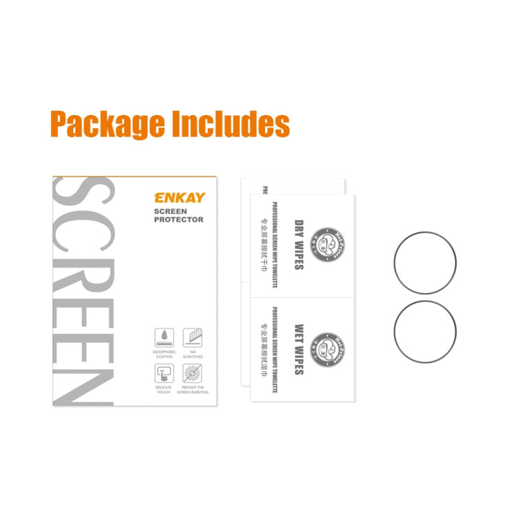 2 PCS For Samsung Galaxy Watch5 Pro 45mm ENKAY 3D Full Coverage HD Screen Protector Film