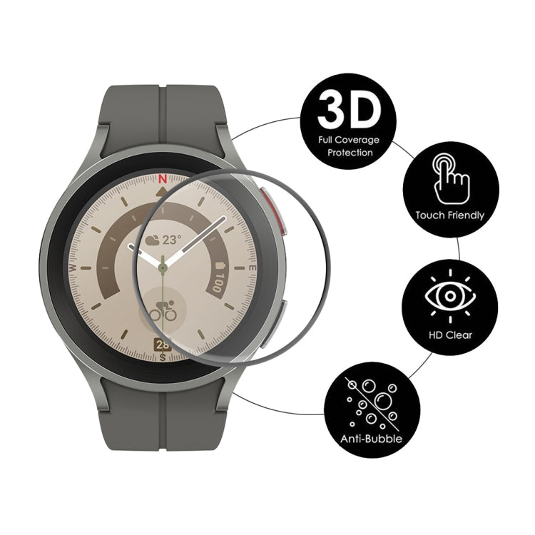 2 PCS For Samsung Galaxy Watch5 Pro 45mm ENKAY 3D Full Coverage HD Screen Protector Film