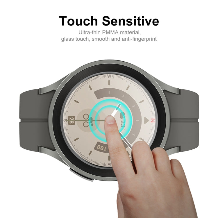 2 PCS For Samsung Galaxy Watch5 Pro 45mm ENKAY 3D Full Coverage HD Screen Protector Film