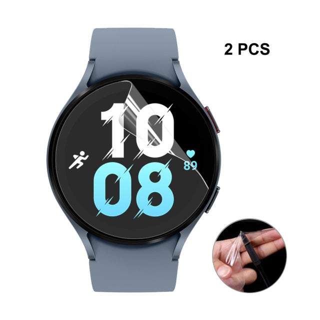 2 PCS For Samsung Galaxy Watch5 44mm ENKAY Hat-Prince Full Screen Coverage TPU Soft Film