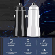 TE-P8 40W PD20W + PD20W Dual Port PD3.0 Car Charger with Type-c to Type-C Data Cable, Length: 1m(White)