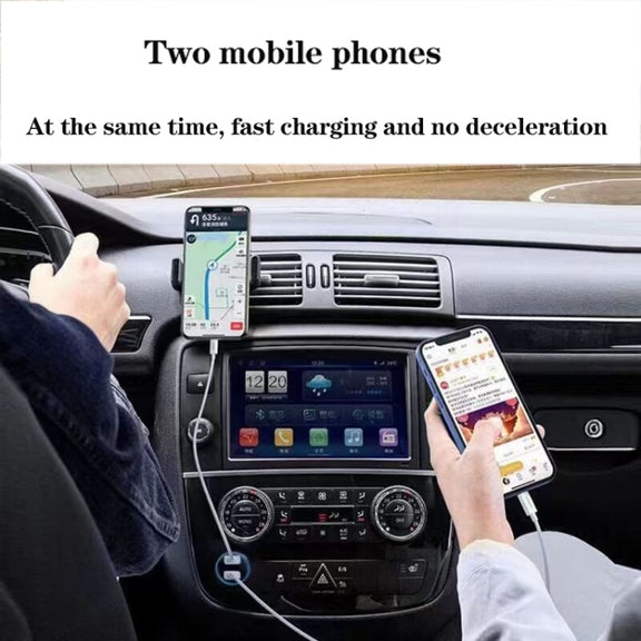 TE-P8 40W PD20W + PD20W Dual Port PD3.0 Car Charger with Type-c to Type-C Data Cable, Length: 1m(White)