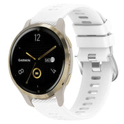 Compatible with Garmin Venu 2S 18mm Solid Color Silicone Watch Band(White)