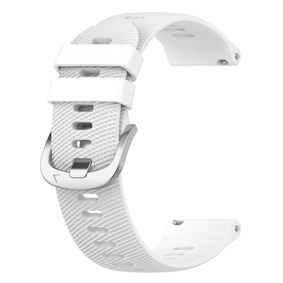 Compatible with Garmin Venu 2S 18mm Solid Color Silicone Watch Band(White)