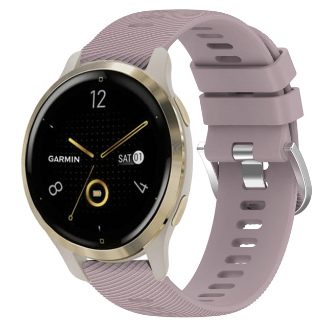 Compatible with Garmin Venu 2S 18mm Solid Color Silicone Watch Band(Roland Purple)