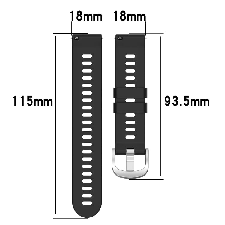 Compatible with Garmin Venu 2S 18mm Solid Color Silicone Watch Band(Roland Purple) - Watch Bands by PMC Jewellery | Online Shopping South Africa | PMC Jewellery | Buy Now Pay Later Mobicred