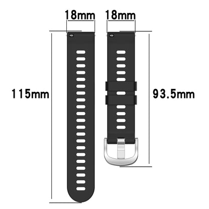 Compatible with Garmin Venu 2S 18mm Solid Color Silicone Watch Band(Roland Purple) - Watch Bands by PMC Jewellery | Online Shopping South Africa | PMC Jewellery | Buy Now Pay Later Mobicred