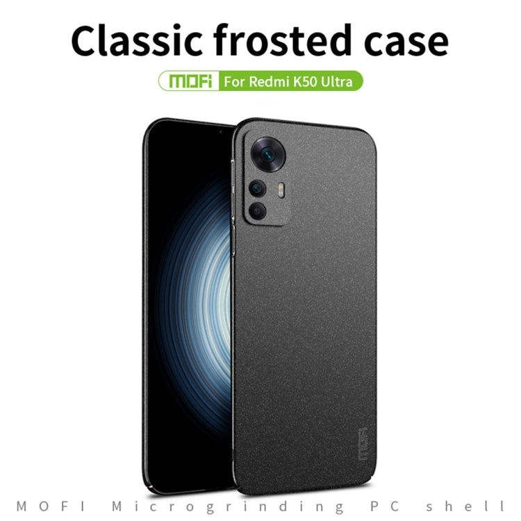 For Xiaomi 12T / 12T Pro / Redmi K50 Ultra MOFI Frosted PC Ultra-thin Hard Phone Case(Black)