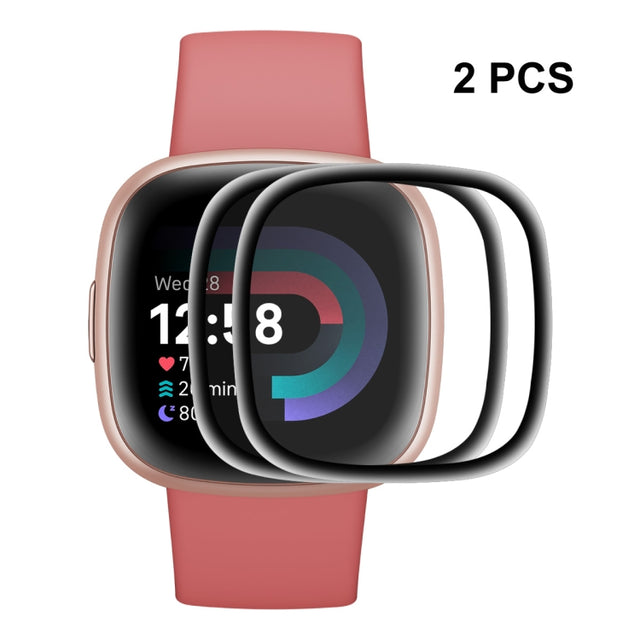 2 PCS For Fitbit Versa 4 / Sense 2 ENKAY 3D Full Coverage Soft PC Edge + PMMA HD Screen Protector Film