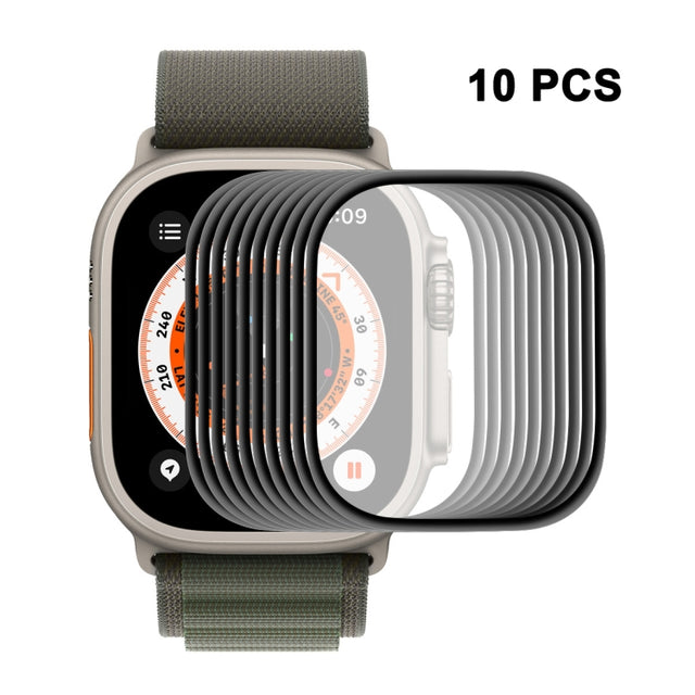10 PCS ENKAY 3D Soft PC Edge PMMA Screen Film For Apple Watch Ultra / Ultra 2 / Ultra 3 49mm