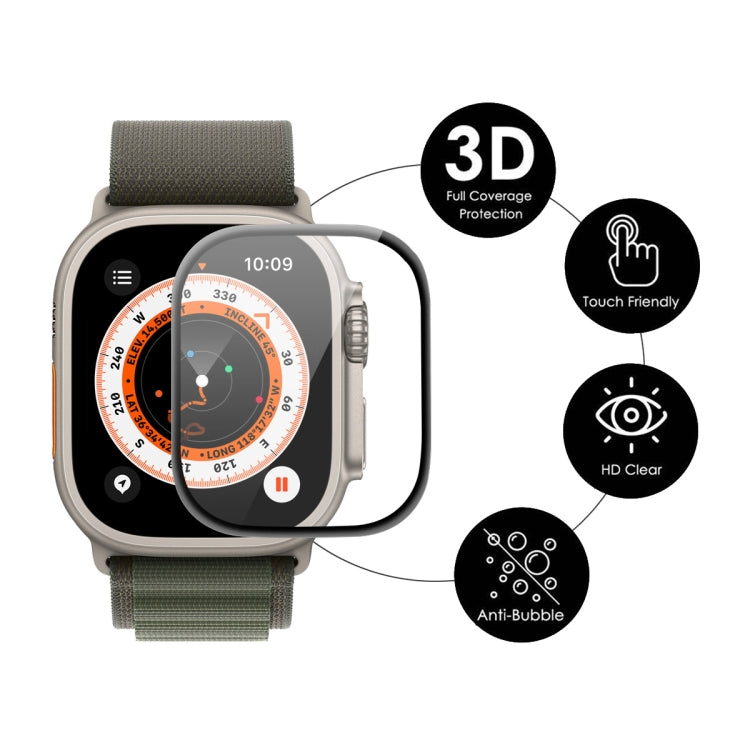 10 PCS ENKAY 3D Soft PC Edge PMMA Screen Film For Apple Watch Ultra / Ultra 2 / Ultra 3 49mm - Front Protector by ENKAY | Online Shopping South Africa | PMC Jewellery | Buy Now Pay Later Mobicred