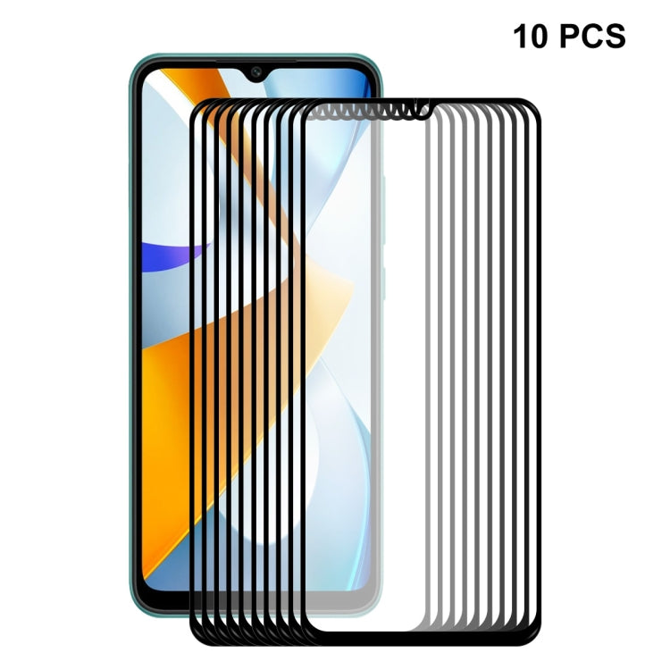 10 PCS For Xiaomi Poco C40 ENKAY Full Glue 0.26mm 9H 2.5D Tempered Glass Full Film - free shipping - PMC TechLife - Order now!