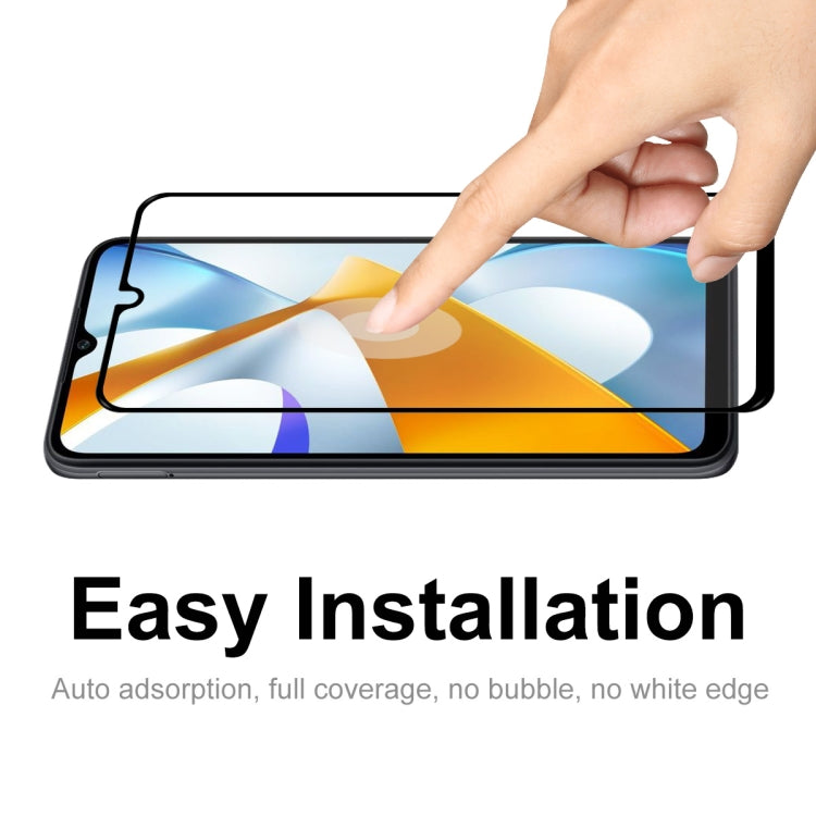 10 PCS For Xiaomi Poco C40 ENKAY Full Glue 0.26mm 9H 2.5D Tempered Glass Full Film - free shipping - PMC TechLife - Order now!