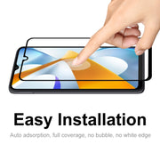 10 PCS For Xiaomi Poco C40 ENKAY Full Glue 0.26mm 9H 2.5D Tempered Glass Full Film