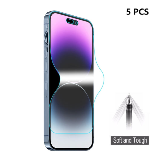 5 PCS ENKAY Full Glue Explosion-proof Hydrogel Film For iPhone 14 Pro - Front Protector by ENKAY | Online Shopping South Africa | PMC Jewellery | Buy Now Pay Later Mobicred