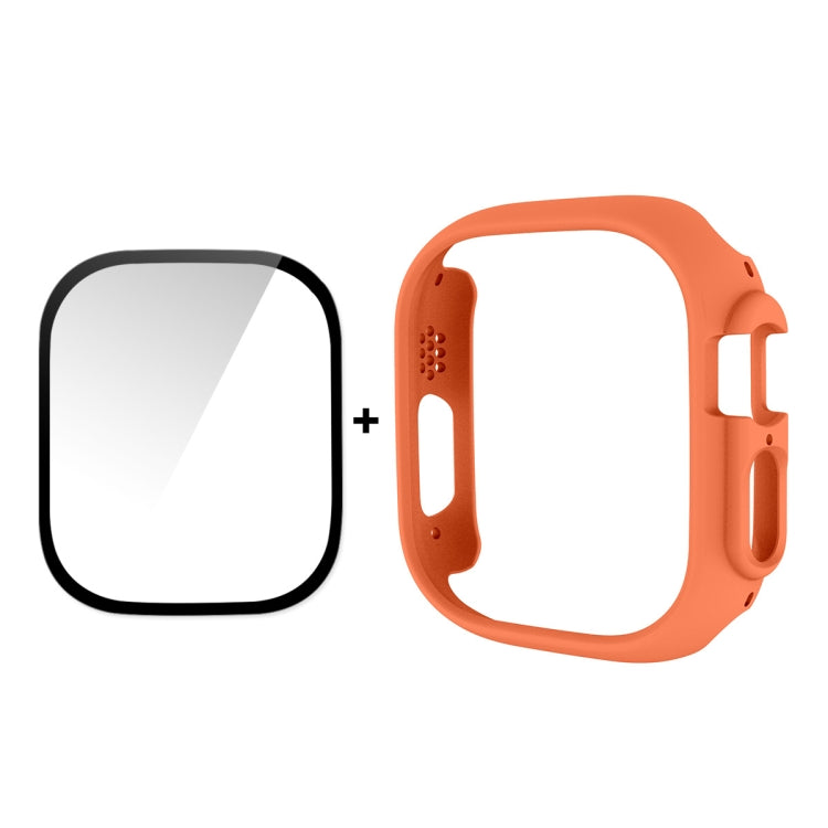 For Apple Watch Ultra / Ultra 2 49mm ENKAY 2 in 1 PC Case + Full Coverage 9H Tempered Glass Film(Orange) - free shipping - PMC TechLife - Order now!