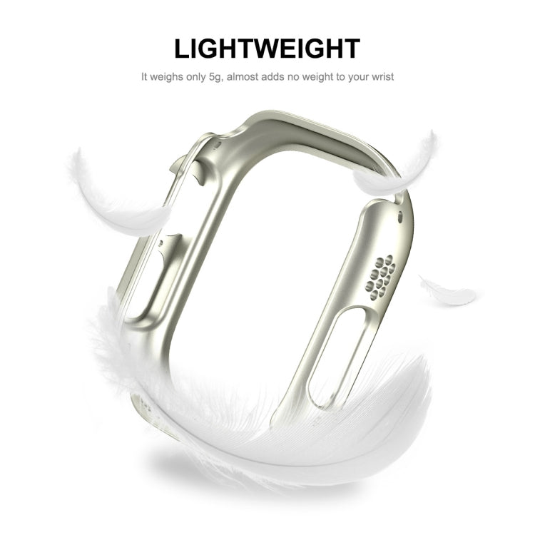 For Apple Watch Ultra / Ultra 2 49mm ENKAY 2 in 1 PC Case + Full Coverage 9H Tempered Glass Film(Silver) - Watch Cases by ENKAY | Online Shopping South Africa | PMC TechLife | Buy Now Pay Later Mobicred