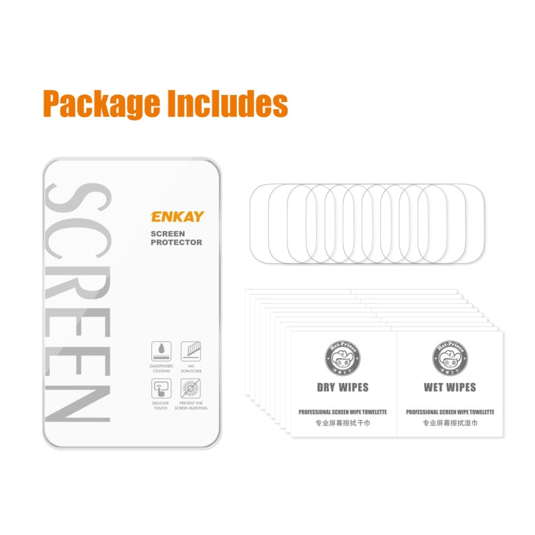 For Apple Watch Ultra / Ultra 2 / Ultra 3 49mm 10pcs ENKAY 0.2mm 9H Tempered Glass Watch Film