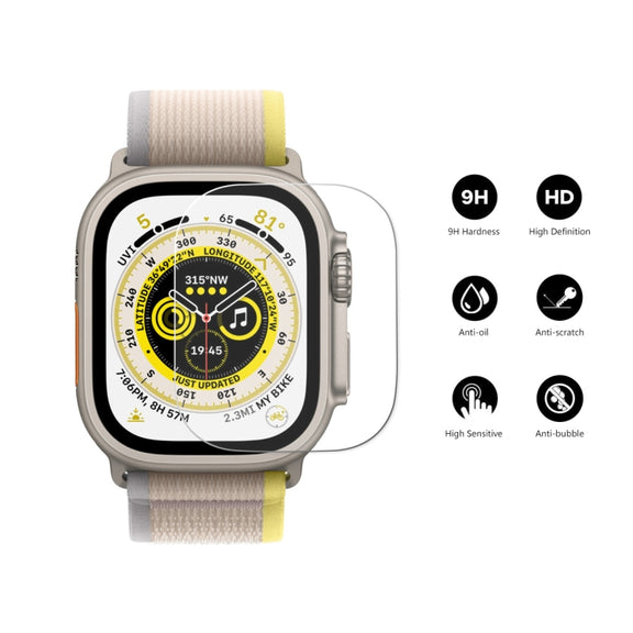 For Apple Watch Ultra / Ultra 2 / Ultra 3 49mm 10pcs ENKAY 0.2mm 9H Tempered Glass Watch Film