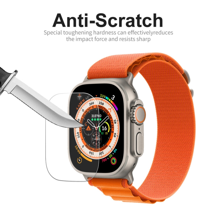 For Apple Watch Ultra / Ultra 2 / Ultra 3 49mm 10pcs ENKAY 0.2mm 9H Tempered Glass Watch Film