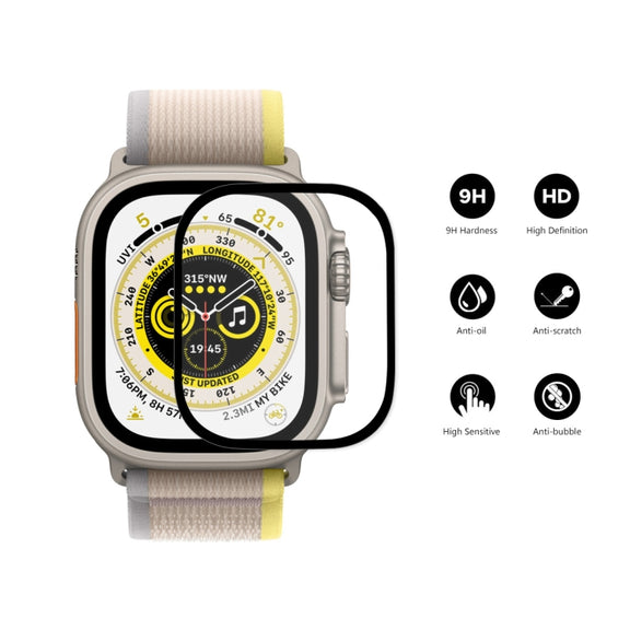 For Apple Watch Ultra / Ultra 2 / Ultra 3 49mm ENKAY 9H Full Cover Tempered Glass Watch Film