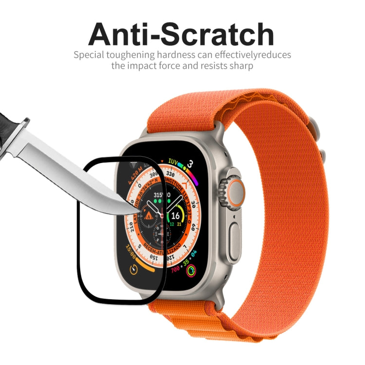 For Apple Watch Ultra / Ultra 2 / Ultra 3 49mm 2pcs ENKAY 9H Full Cover Tempered Glass Watch Film