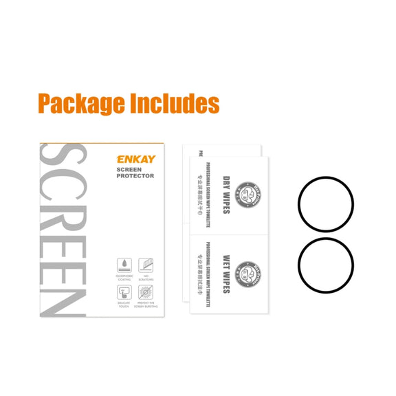 2 PCS For Samsung Galaxy Watch5 40mm ENKAY 9H Full Cover Tempered Glass Watch Film