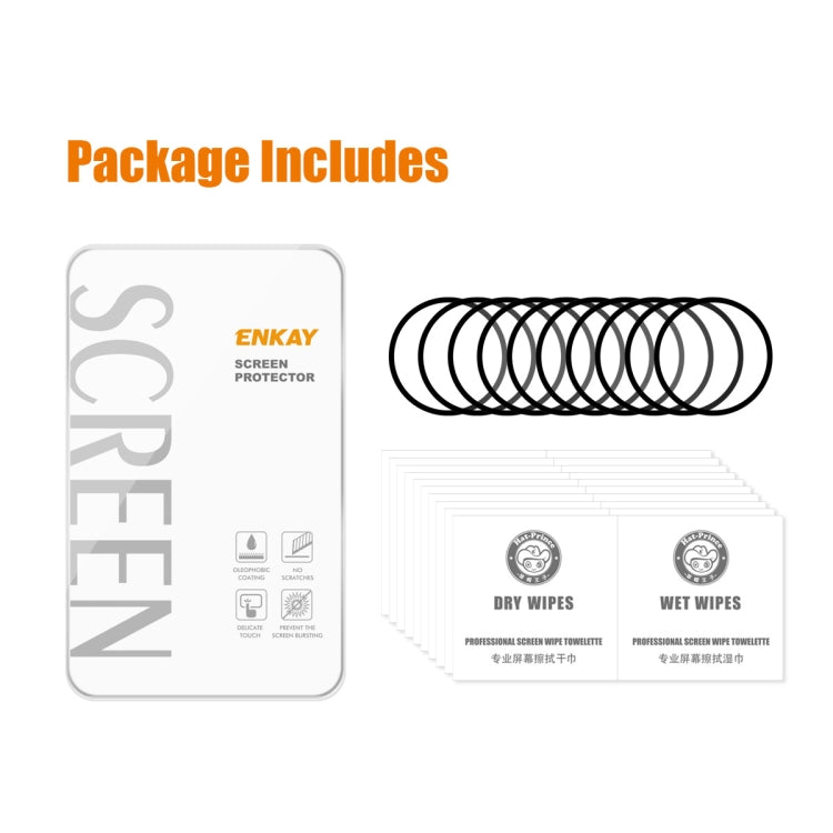 10 PCS For Samsung Galaxy Watch5 40mm ENKAY 9H Full Cover Tempered Glass Watch Film - Screen Protector by ENKAY | Online Shopping South Africa | PMC Jewellery | Buy Now Pay Later Mobicred