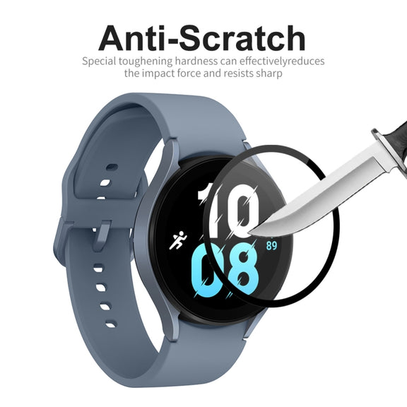 5 PCS For Samsung Galaxy Watch5 44mm ENKAY 9H Full Cover Tempered Glass Watch Film