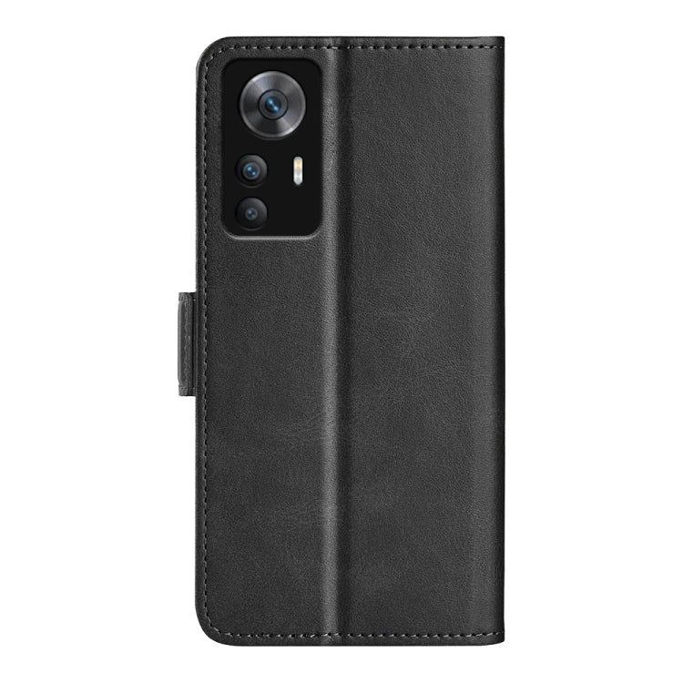 For Xiaomi 12T / 12T Pro / Redmi K50 Ultra Dual-side Magnetic Buckle Leather Phone Case(Black)