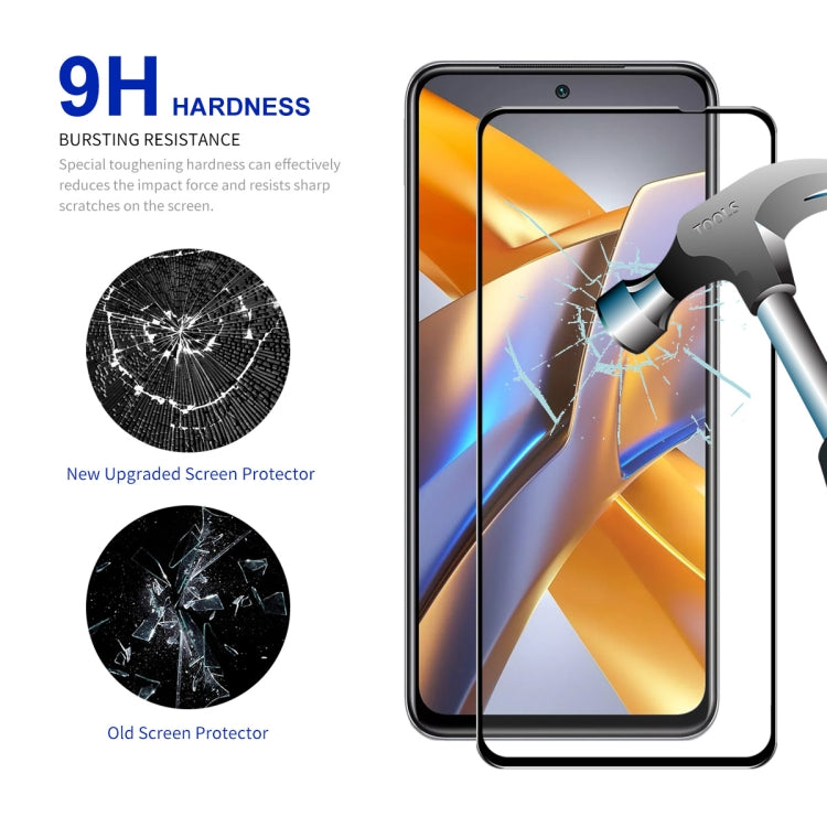 For Xiaomi Poco M5s 10pcs ENKAY Full Glue 0.26mm 9H 2.5D Tempered Glass Full Film