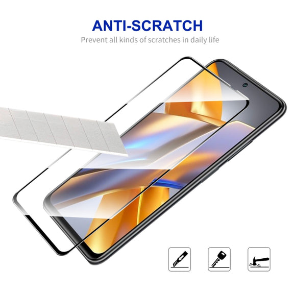For Xiaomi Poco M5s 10pcs ENKAY Full Glue 0.26mm 9H 2.5D Tempered Glass Full Film