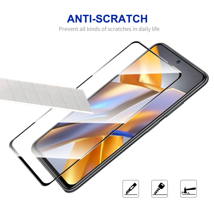 For Xiaomi Poco M5s 10pcs ENKAY Full Glue 0.26mm 9H 2.5D Tempered Glass Full Film
