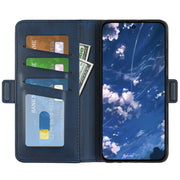 For Motorola Moto G32 Dual-side Magnetic Buckle Leather Phone Case(Dark Blue)