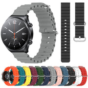 For Xiaomi MI Watch S1 22mm Ocean Style Silicone Solid Color Watch Band(Wine Red)