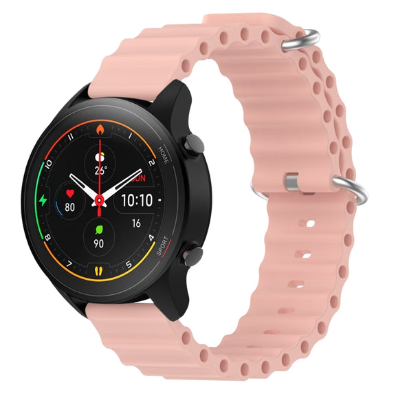 For Xiaomi MI Watch S1 Pro 22mm Ocean Style Silicone Solid Color Watch Band(Pink)