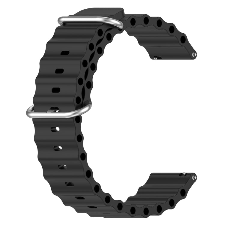 For Xiaomi MI Watch S1 Pro 22mm Ocean Style Silicone Solid Color Watch Band(Black) - free shipping - PMC TechLife - Order now!