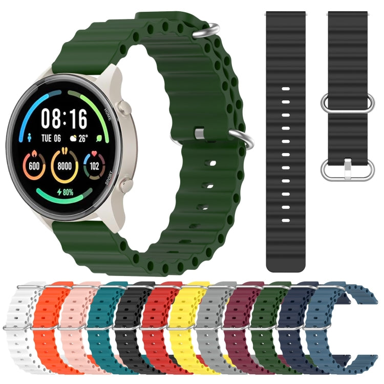 For Xiaomi MI Watch Sport 22mm Ocean Style Silicone Solid Color Watch Band(Black) - free shipping - PMC TechLife - Order now!