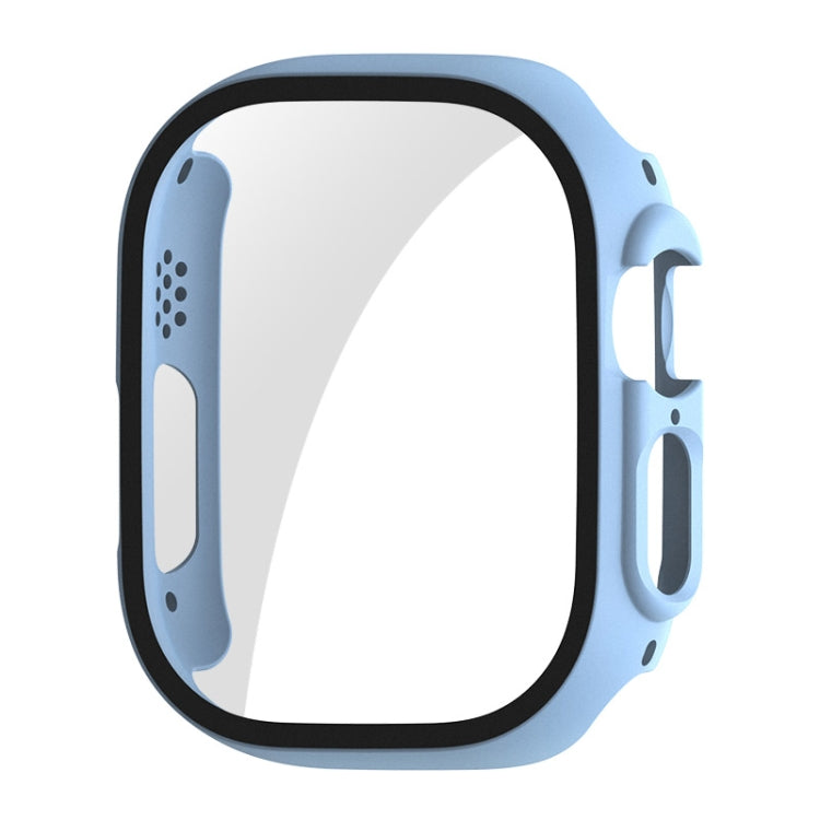 For Apple Watch Ultra / Ultra 2 49mm ENKAY PC Frame 9H Tempered Glass Case(Blue) - Watch Cases by ENKAY | Online Shopping South Africa | PMC TechLife | Buy Now Pay Later Mobicred