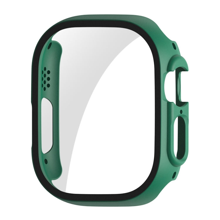 For Apple Watch Ultra / Ultra 2 49mm ENKAY PC Frame 9H Tempered Glass Case(Green) - Watch Cases by ENKAY | Online Shopping South Africa | PMC TechLife | Buy Now Pay Later Mobicred
