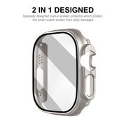 For Apple Watch Ultra / Ultra 2 49mm ENKAY PC Frame 9H Tempered Glass Case(White) - Watch Cases by ENKAY