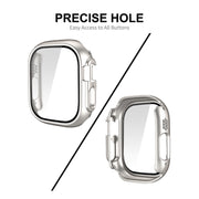 For Apple Watch Ultra / Ultra 2 49mm ENKAY PC Frame 9H Tempered Glass Case(Transparent) - Watch Cases by ENKAY